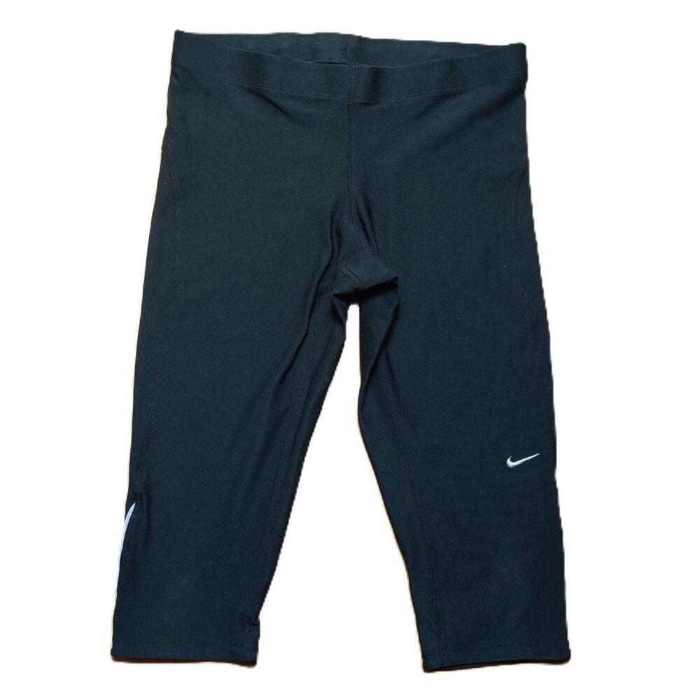 Nike Dri-FIT Capri Leggings Women's Medium Black Cropped Athletic Pants